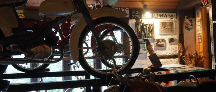 Motorcycle tours in Germany visit to private vincent museum