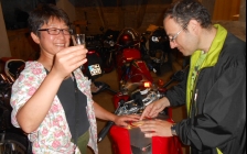 motorcycle tours Europe guests feedback testimonials and friends - Olivier and Kumiko