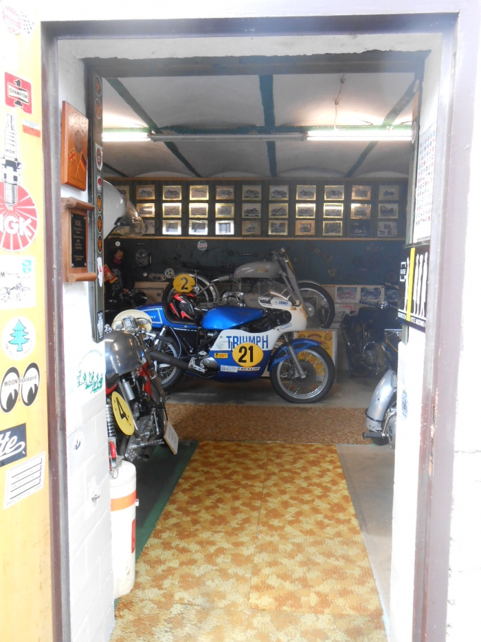vincent museum germany european classic motorcycle touring holiday - Local collectors' worlds biggest Vincent museum.
